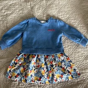 Girls Ralph Lauren polo sweater flower dress